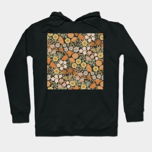 California Summer with wildflowers, butterflies and bees Hoodie